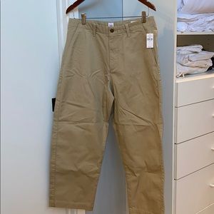 Wide - Leg Tan Pants